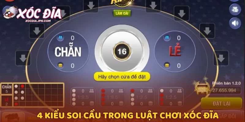 4 kiểu soi cầu trong luật chơi xóc đĩa