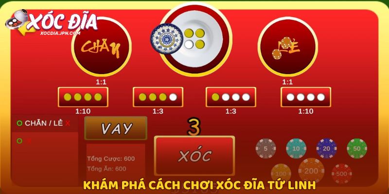 Khám phá cách chơi xóc đĩa tứ linh