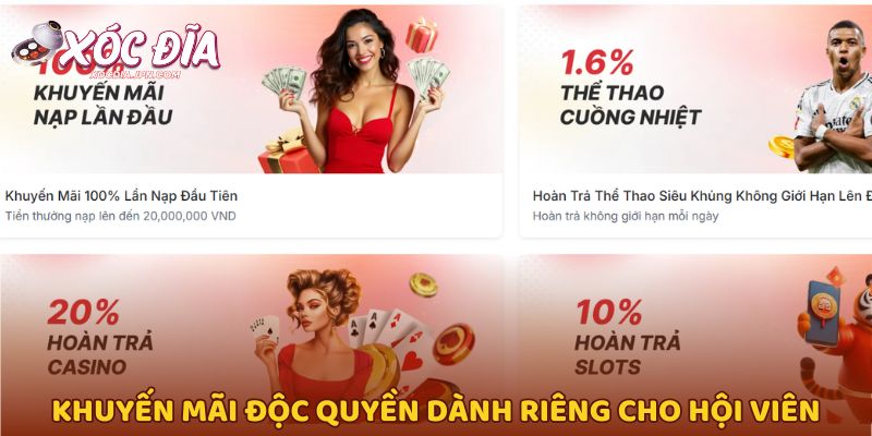 Khuyến mãi độc quyền dành riêng cho hội viên